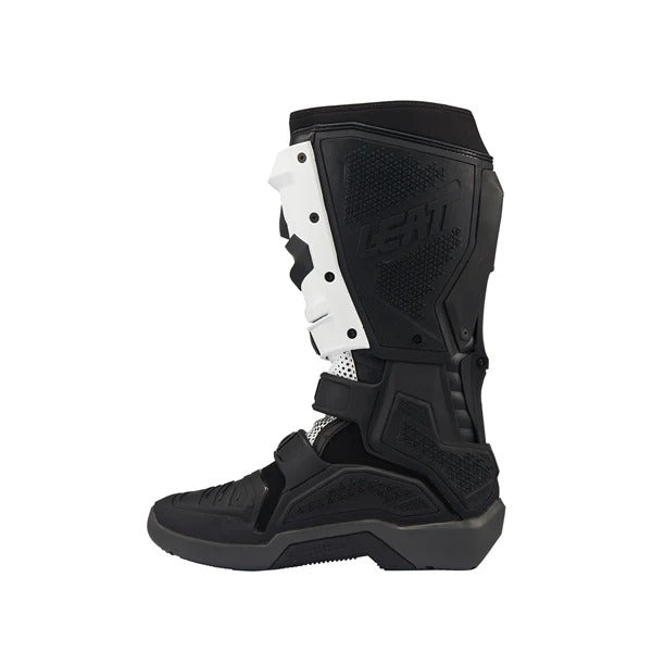 Bottes de Motocross 5.5 Flexlock Enduro Evo/Leatt/Noir blanc, coté gauche