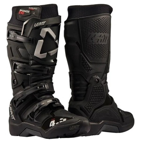 Bottes de Motocross 4.5 HydraDri Evo Noir incliné de gauche en paire