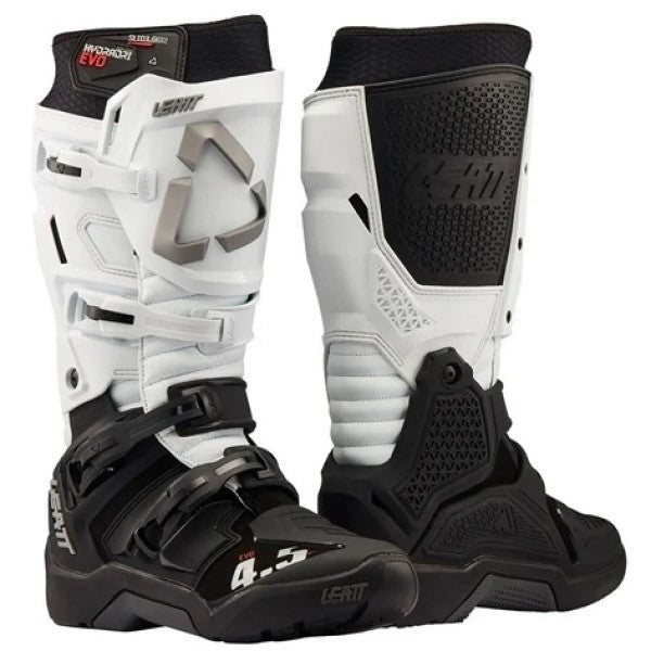 Bottes de Motocross 4.5 HydraDri Evo Blanc incliné de gauche en paire