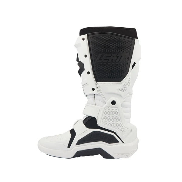 Bottes de Motocross 4.5 Evo/Leatt, blanc, coté gauche