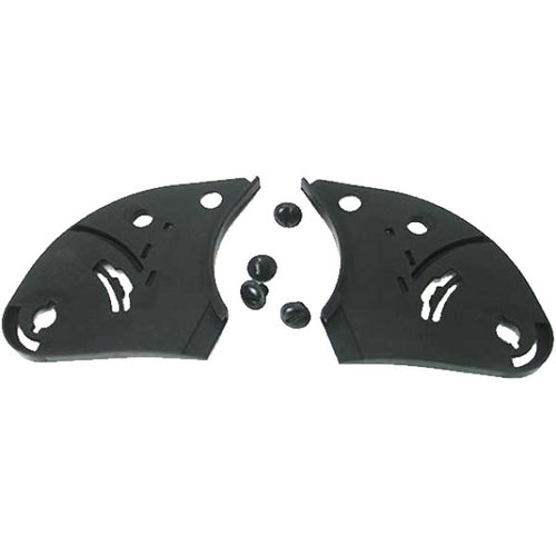 Ensemble de Plaques à Cliquet pour Casque Ouvert OF-17 Noir en paire