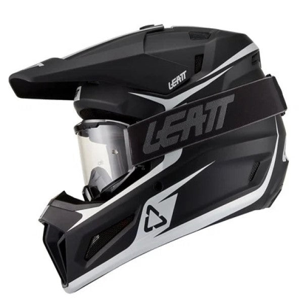 Casque de Motocross hors-route 3.5 Junior - Lunette incluse/Leatt/noir, coté gauche