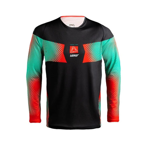 Chandail de Motocross 4.5 Junior/Leatt/noir rouge bleu, de face