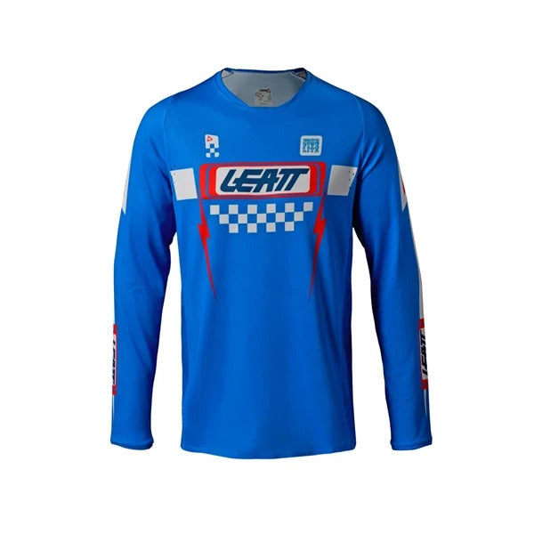 Chandail de Motocross 4.5 Junior/Leatt/bleu, de face