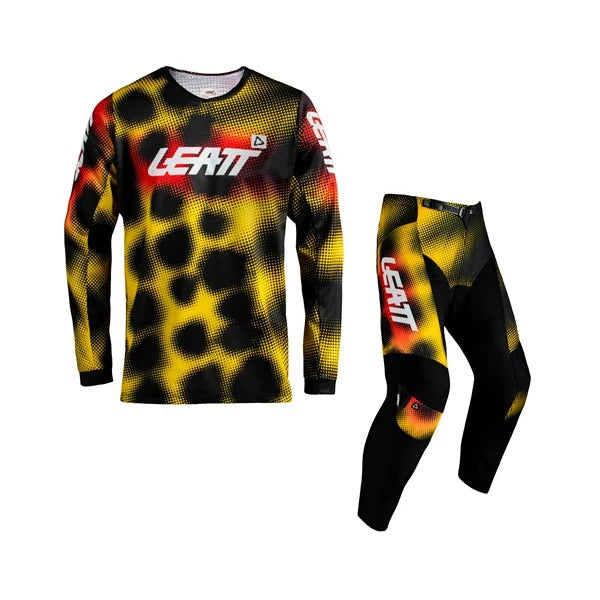 Ensemble de Motocross Ride 3.5 Junior/Leatt/jaune noir , ensemble