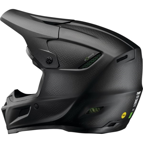Casque de Motocross Reflex Sport Carbon Noir de droite