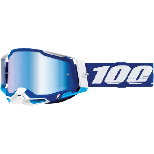 Lunettes de Motocross Racecraft 2 à Lentille Miroir Bleu