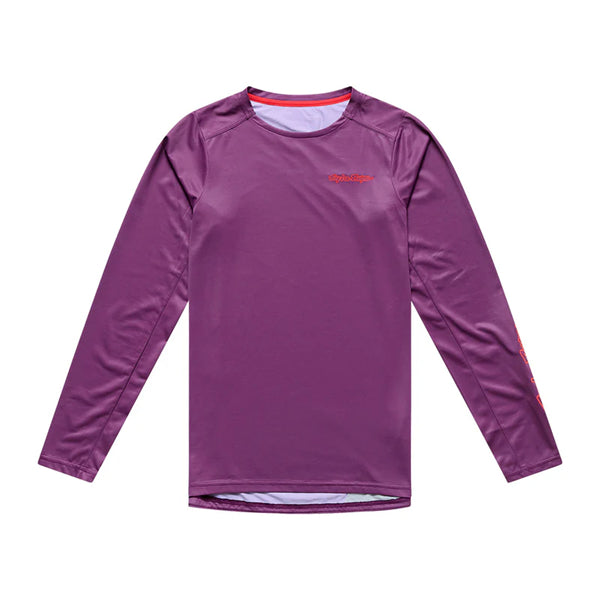 Chandail de vélo Skyline Pro Mono Troy Lee Designs Mauve, de face