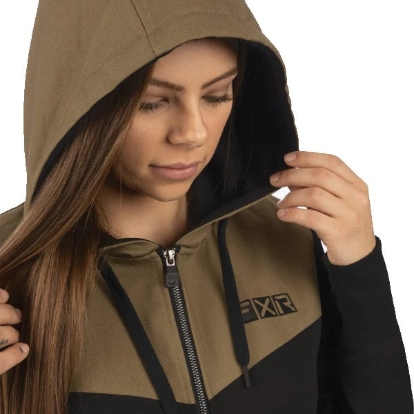 Coton Ouaté Task Femme Noir/Beige Capuche