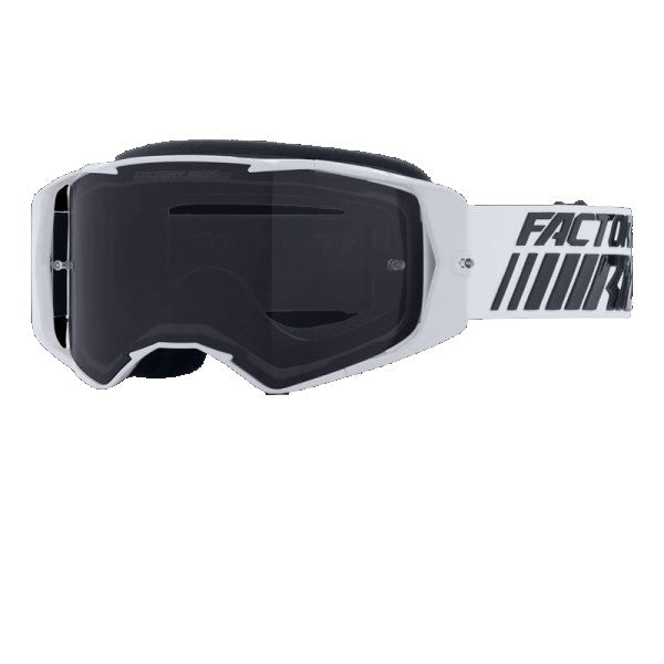 Lunette de Motocross Factory Ride Blanc, de face