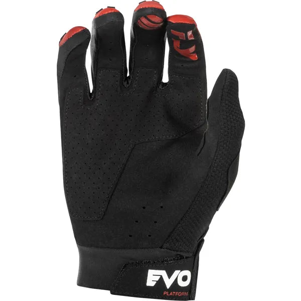 Gants de Motocross Evolution DST/Fly/noir, rouge, gris, intérieur