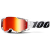 Lunettes de Motocross Armega Lentille Miroir 100% Blanc/Orange