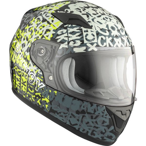 Casque Intégral de Moto RR519Y Scrawl Junior Gris/Vert côté avant