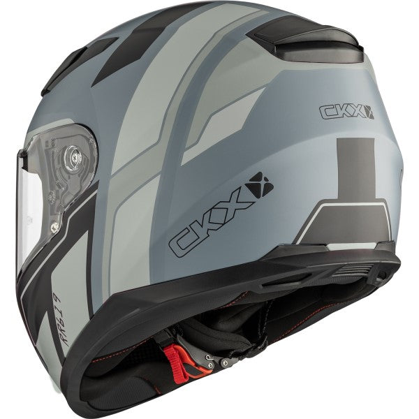 Casque Intégral de Moto RR619 Interceptor Gris côté arrière