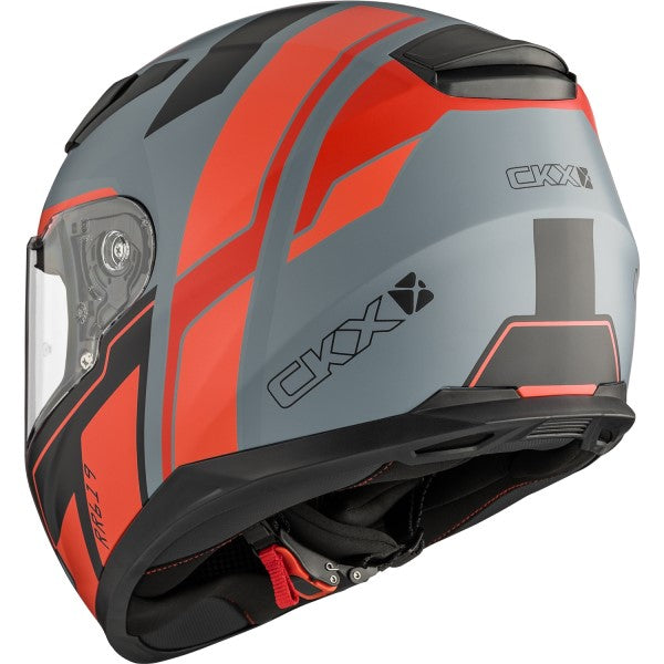 Casque Intégral de Moto RR619 Interceptor Rouge côté arrière