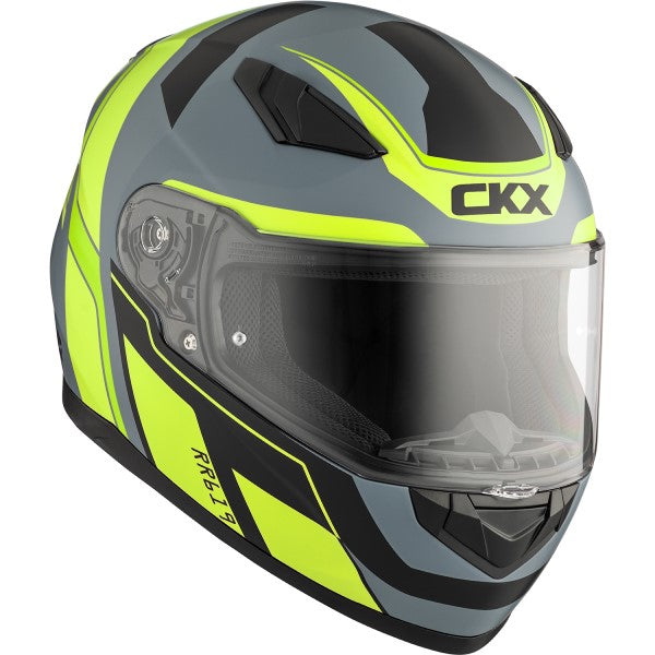 Casque Intégral de Moto RR619 Interceptor Jaune côté avant