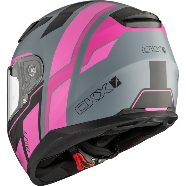 Casque Intégral de Moto RR619 Interceptor Rose côté arrière