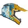 Casque de Motocross TX019Y Gleam Junior Jaune/Bleu de gauche