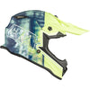 Casque de Motocross TX019Y Gleam Junior Bleu/Vert de gauche