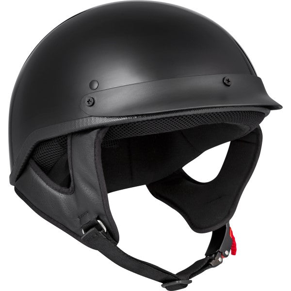 Casque Ouvert de Moto Bullet Noir incliné de gauche