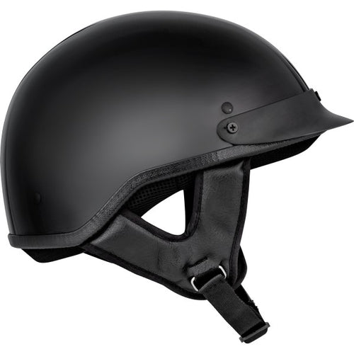 Casque Ouvert de Moto Bullet Noir de gauche