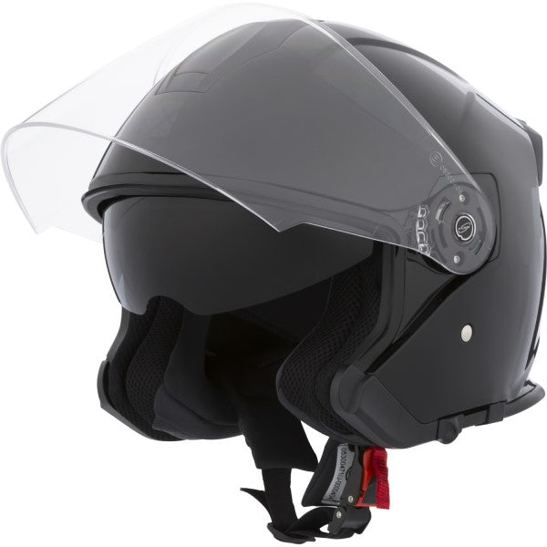 Casque Ouvert de Moto Razor RSV Solid Noir incliné de droite