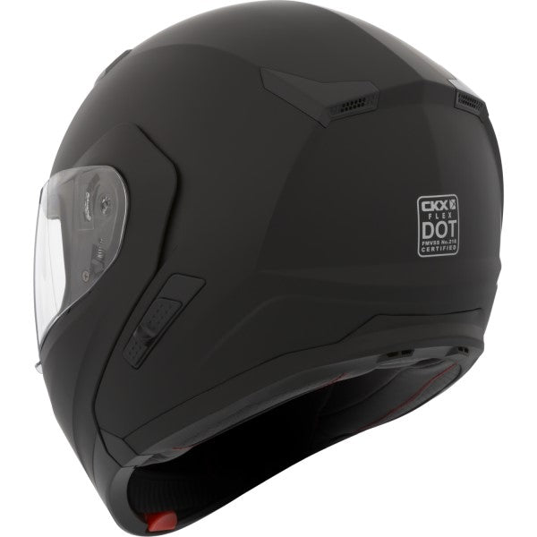 Casque Modulaire de Moto Flex RSV Noir Mat incliné de dos