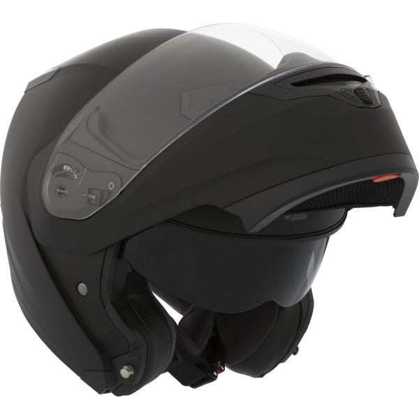 Casque Modulaire de Moto Flex RSV Noir Mat incliné de gauche