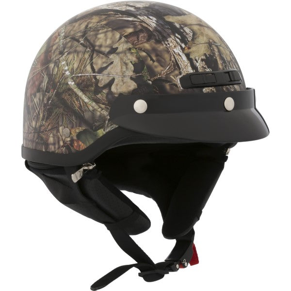 Casque Ouvert de Moto VG500 Hunt Brun incliné de gauche