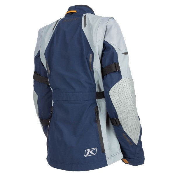 Manteau de Moto Altitude Femme Klim Bleu, dos 