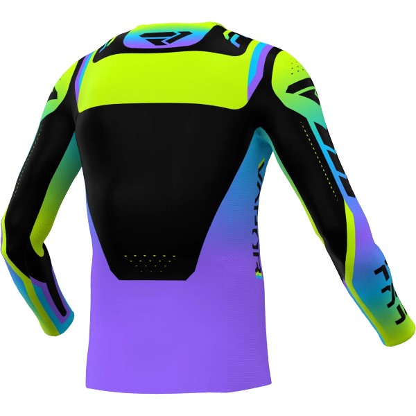 Chandail de Motocross Vapor Vert/Multicolore incliné de dos