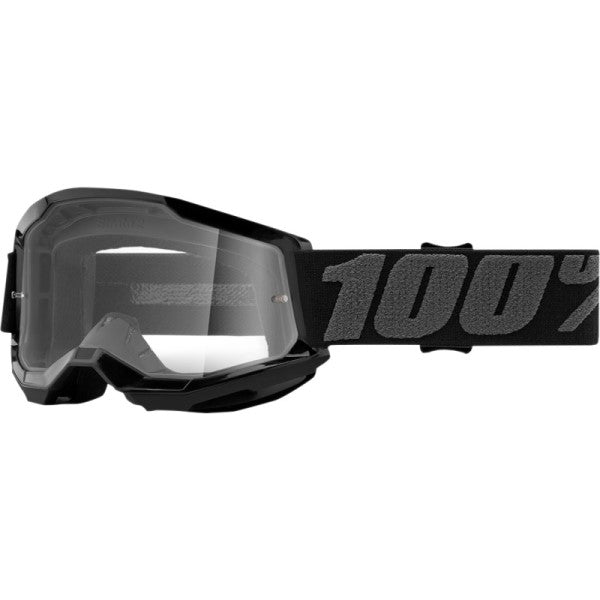 Lunettes de Motocross Strata 2 à Lentille Claire Junior 100% Noir