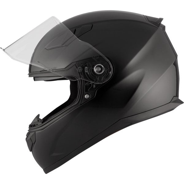 Casque Intégral de Moto RR619 Solid Noir Visière ouverte de droite