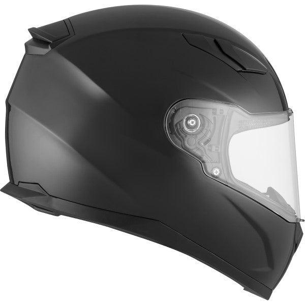 Casque Intégral de Moto RR619 Solid Noir de gauche