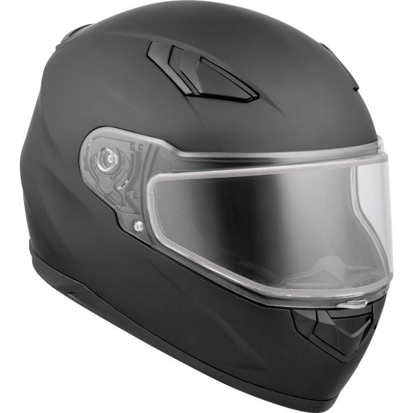 Casque Intégral de Motoneige RR619 Solid Noir Mat incliné de gauche