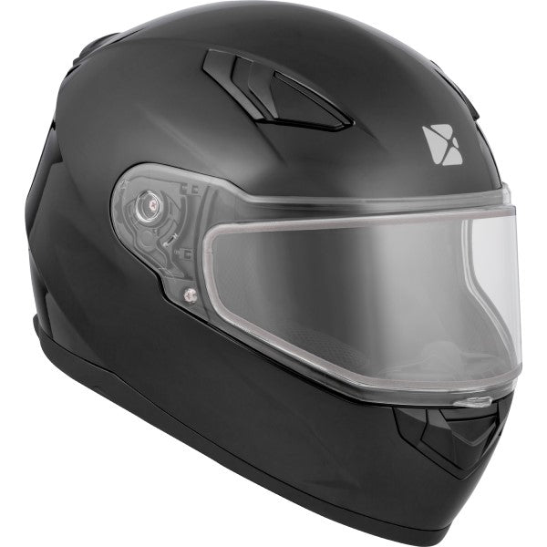 Casque Intégral de Motoneige RR619 Solid Noir incliné de gauche