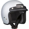 Casque Ouvert de Moto VG200 Solid Argent, de face