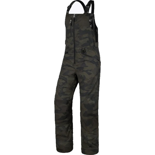 Pantalon de Motoneige Aerial Lite BIB noir camo, de face