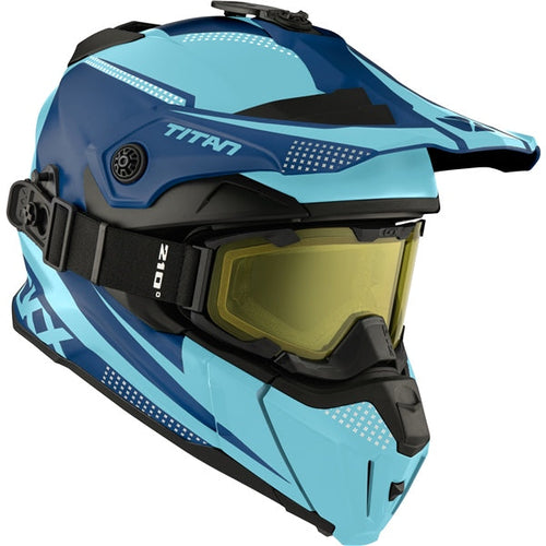 Casque Titan Original Roost Bleu Mat, côé droit