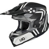 Casque de Motocross i50 HEX SF HJC noir et blanc, côté gauche