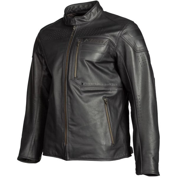 Manteau de Moto Sixxer Noir incliné de face