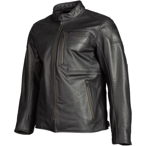 Manteau de Moto Sixxer Noir incliné de face