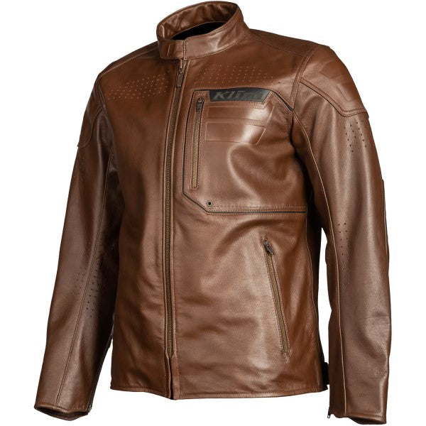 Manteau de Moto Sixxer Brun incliné de face