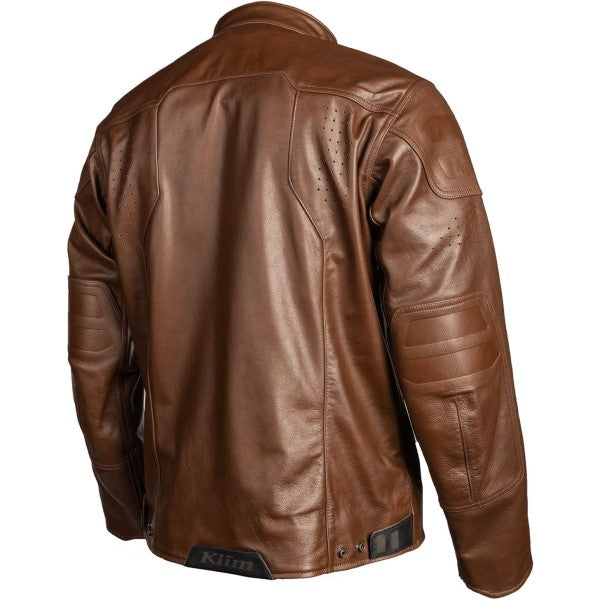 Manteau de Moto Sixxer Brun incliné de dos