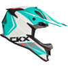 Casque de Motocross TX319 Podium Bleu/Blanc de gauche