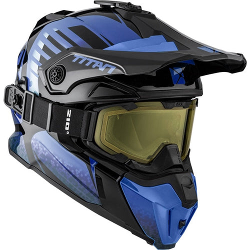 Casque Titan Avid  Lunette 210° incluse Bleu, côté droit