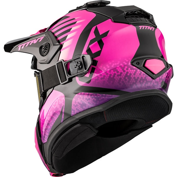 Casque Titan Avid Visière Double Rose Derrière