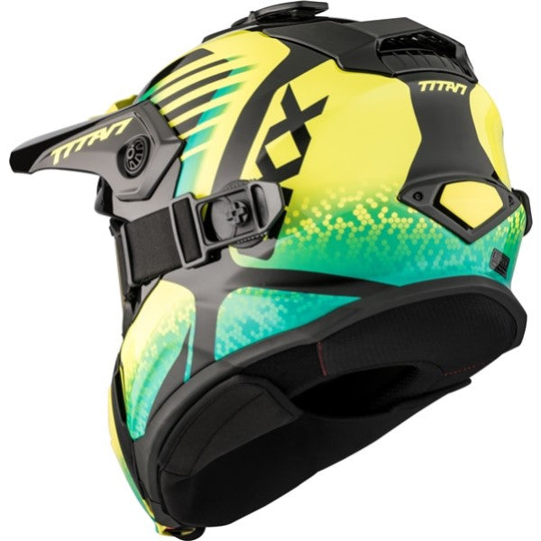 Casque de Motoneige Titan Original Jaune Derrière