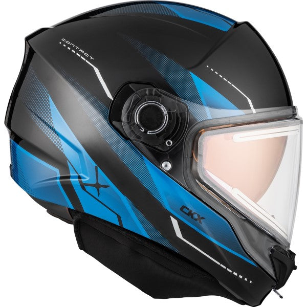 Casque Intégral de Motoneige Contact Noir/Bleu de gauche