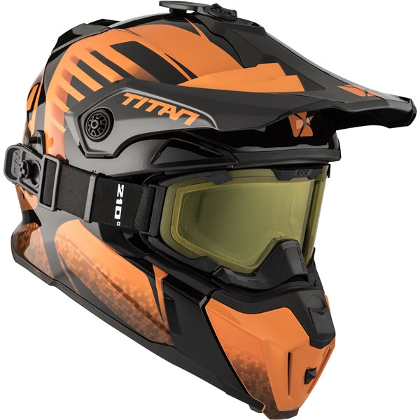 Casque Titan Avid  Lunette 210° incluse orange, côté droit